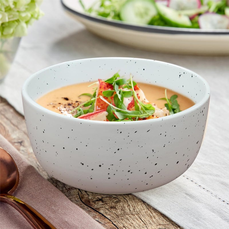 KITCHEN MASTER MINTO 6-Inch Stoneware Soup Bowl - Durable, Elegant, Microwave-Safe - Image 1